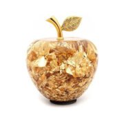 黄金のリンゴ 置き物 金箔入り ゴールドアップル 縁起物 林檎 箱付き 風水 幸福 幸運