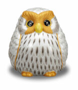 ふくろう置物 九谷焼 寿フクロウ 白盛黒 古希・還暦祝い プレゼント