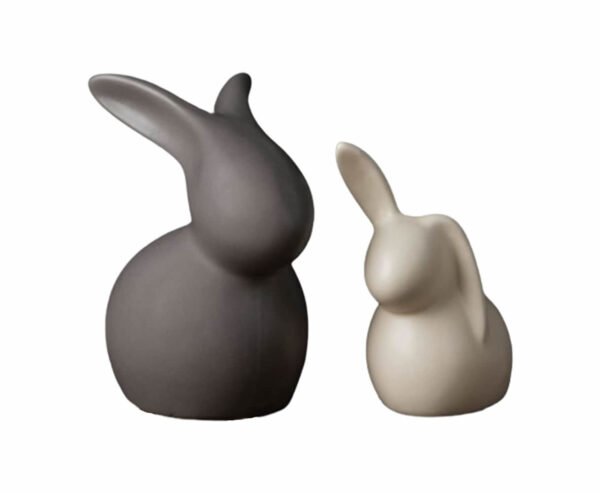 かわいい干支ウサギ北欧雑貨オブジェ置物インテリア陶器 新築・結婚・引越し祝い