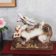 干支 辰 白龍 開運置物 信楽焼しがらきやき陶器 令和六年度2024年　