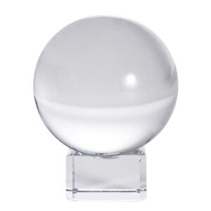 透明 水晶玉 クリスタルボール 風水飾り 透明台付き