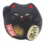 かわいい招き猫 黒 厄除け 風水置物 まねきねこ