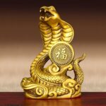 ゴールド コブラ 風水置物 金色 蛇 へび リビング 玄関 2025年 金運 商売繁盛 運気アップ