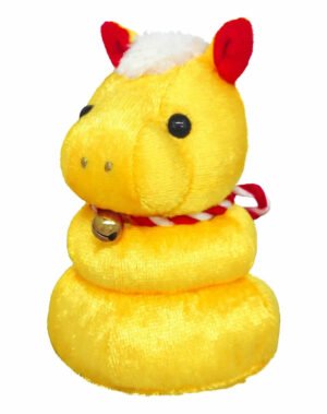 2025年 干支 午 かわいい 金色 馬（ウマ）のぬいぐるみ うまもっち ゴールド