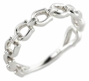 馬蹄 チェーン プラチナ リング 指輪 シンプル おしゃれ