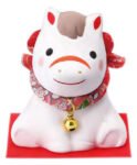 かわいい 馬の置物 白馬 正月飾り 干支 午 福結び 縁結び 開運 2026年
