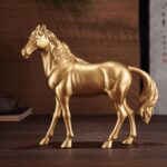 馬の風水置物 金色 2026年 午年 干支 金運 仕事運 リビング 玄関 オブジェ
