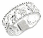 馬 デザイン リング プラチナ ダイヤモンド 指輪 おしゃれ レディース 幅広 太め お守り