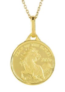 24金 純金 ゴールド 馬のペンダント ネックレス 2026年干支午年 金運お守り