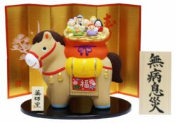 馬 七福神 午 正月飾り 置物 2026年 干支 十二支 招福午