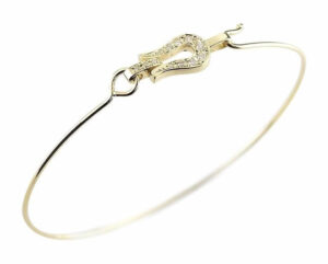 馬蹄 レディース ブレスレット 18金 ゴールド ダイヤモンド 午年 馬