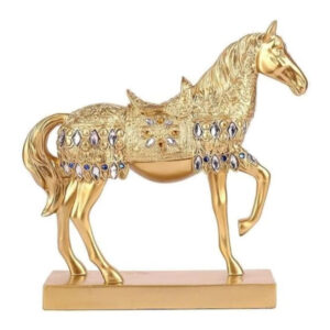 金の馬の風水置物 おしゃれなゴールド オブジェ 2026年 午年 成功 金運