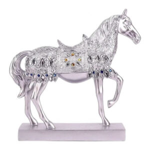 銀の馬の風水置物 おしゃれなシルバー オブジェ 2026年 午年 成功 仕事運
