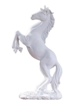 白い跳ね馬の置物 風水 ホワイト 2026 午年